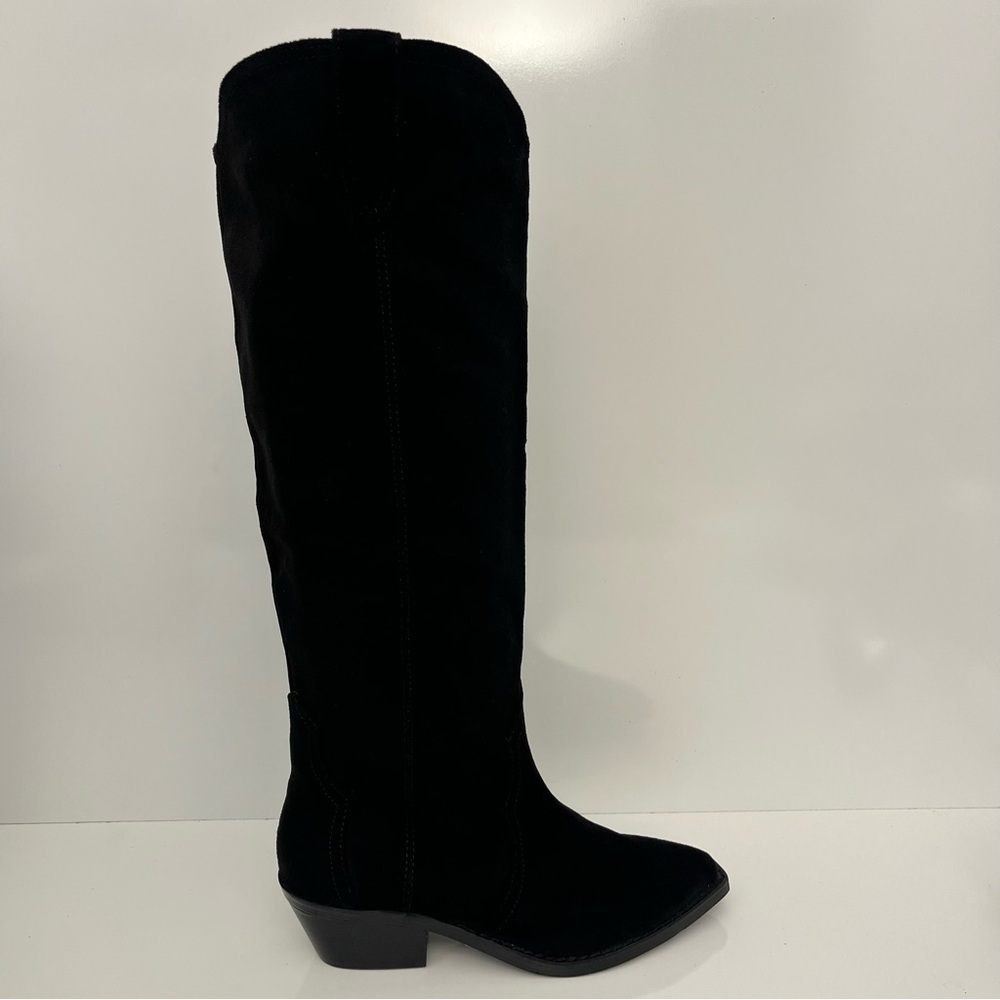 DV by Dolce Vita Kit Black Western Knee-High Cowboy Boots 7M